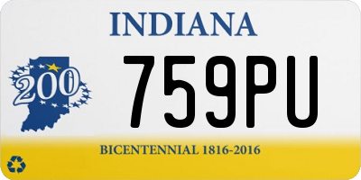 IN license plate 759PU
