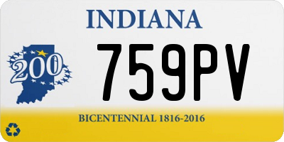 IN license plate 759PV