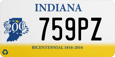 IN license plate 759PZ