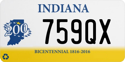 IN license plate 759QX