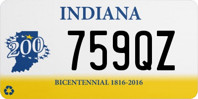 IN license plate 759QZ