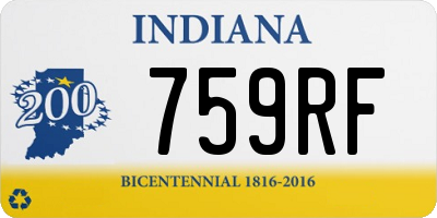 IN license plate 759RF