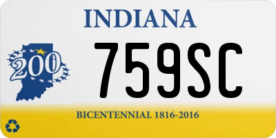 IN license plate 759SC