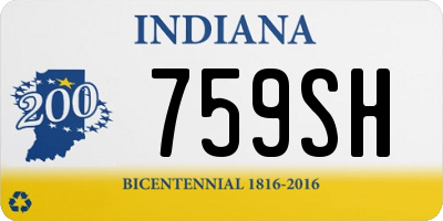 IN license plate 759SH