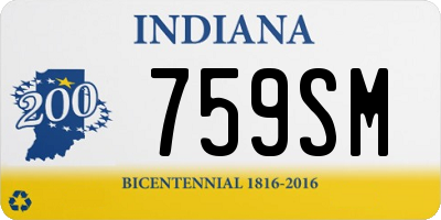 IN license plate 759SM