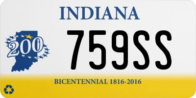 IN license plate 759SS