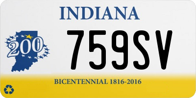 IN license plate 759SV