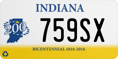 IN license plate 759SX