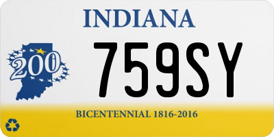 IN license plate 759SY