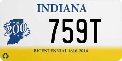 IN license plate 759T