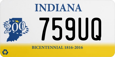 IN license plate 759UQ