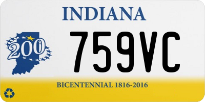 IN license plate 759VC