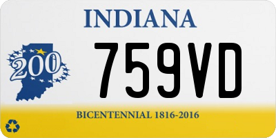 IN license plate 759VD