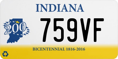 IN license plate 759VF