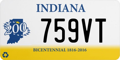 IN license plate 759VT