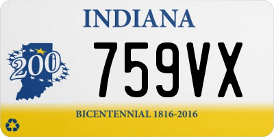 IN license plate 759VX