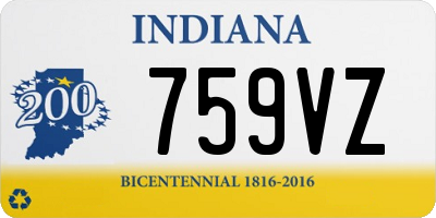 IN license plate 759VZ