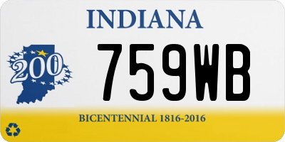 IN license plate 759WB