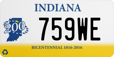IN license plate 759WE