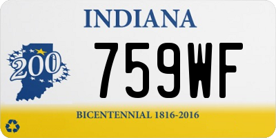 IN license plate 759WF