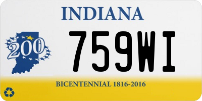 IN license plate 759WI