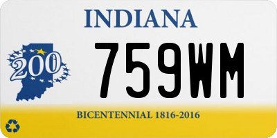 IN license plate 759WM