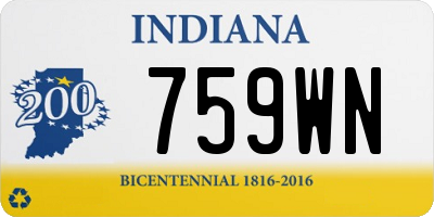 IN license plate 759WN