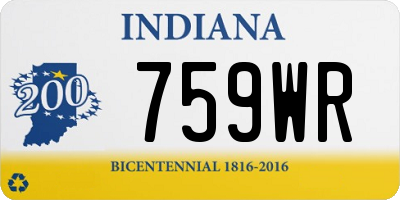 IN license plate 759WR