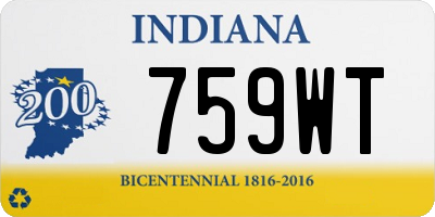 IN license plate 759WT