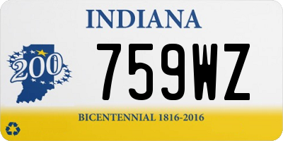 IN license plate 759WZ