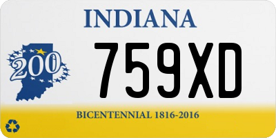 IN license plate 759XD