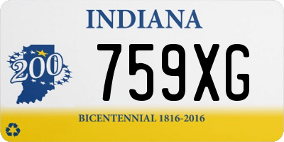 IN license plate 759XG