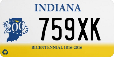 IN license plate 759XK