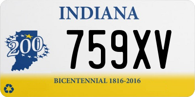 IN license plate 759XV