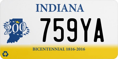 IN license plate 759YA