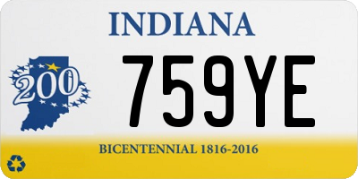 IN license plate 759YE