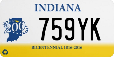 IN license plate 759YK