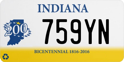 IN license plate 759YN