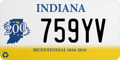 IN license plate 759YV