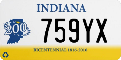 IN license plate 759YX