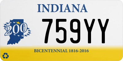 IN license plate 759YY
