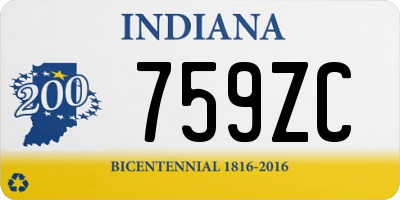 IN license plate 759ZC