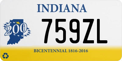 IN license plate 759ZL