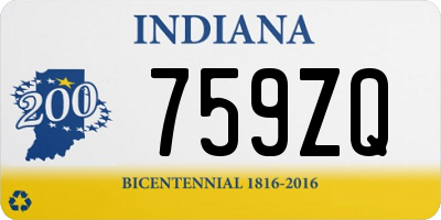 IN license plate 759ZQ