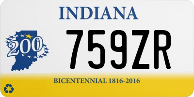 IN license plate 759ZR