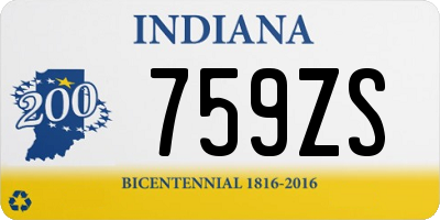 IN license plate 759ZS