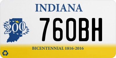 IN license plate 760BH