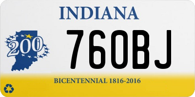 IN license plate 760BJ