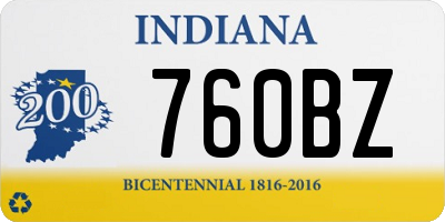 IN license plate 760BZ