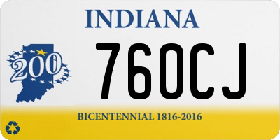 IN license plate 760CJ